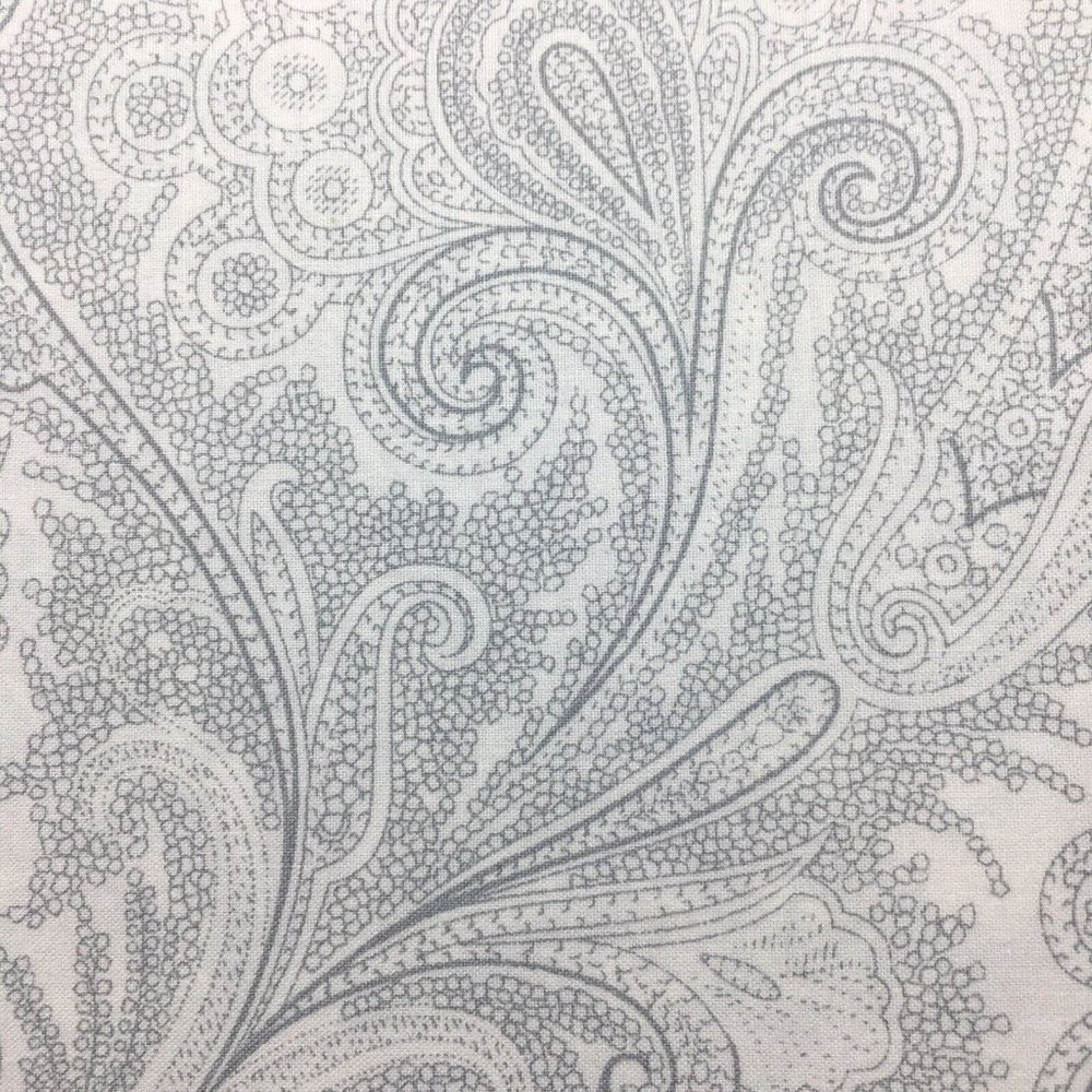 Lauren Ralph Lauren Light Silver Paisley Sheet Set - Picture 2 of 11